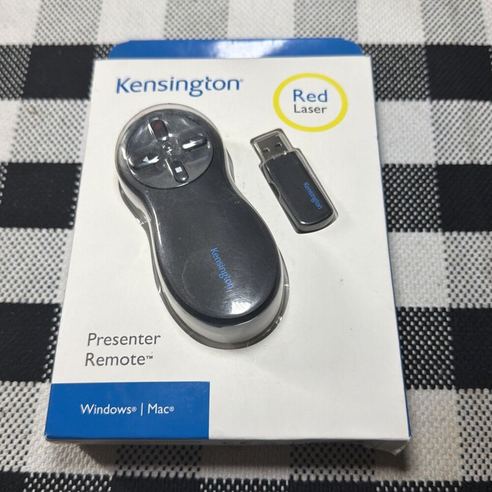 Kensington Wireless Red Laser Remote Presenter Windows/Mac Plug/Play New in Box